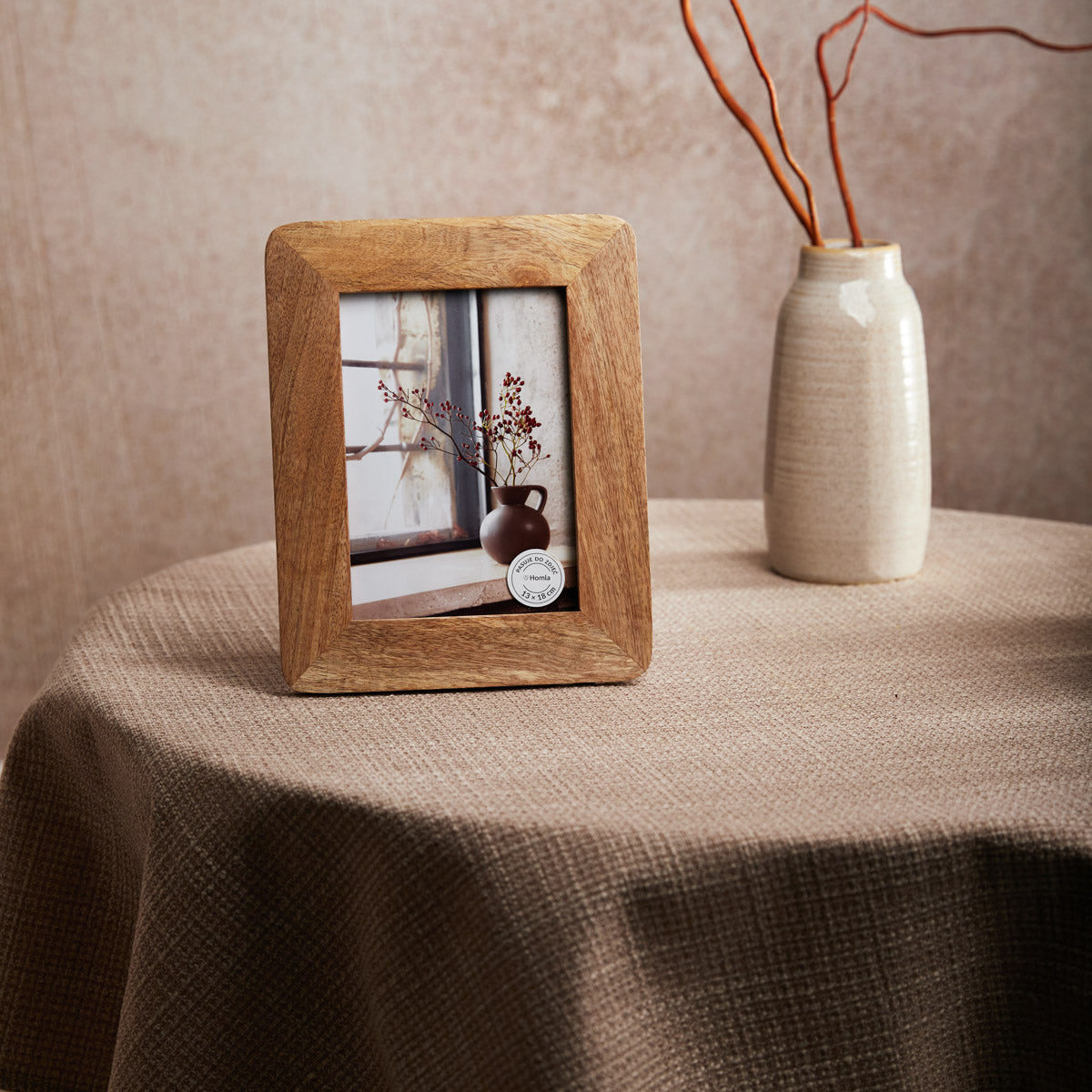 ABESÉ Wooden Photo Frame 13x18 cm Natural Wood
