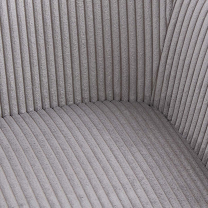 PESA Chair in Combined Grey Fabric with Wooden Legs 60x56x82 cm