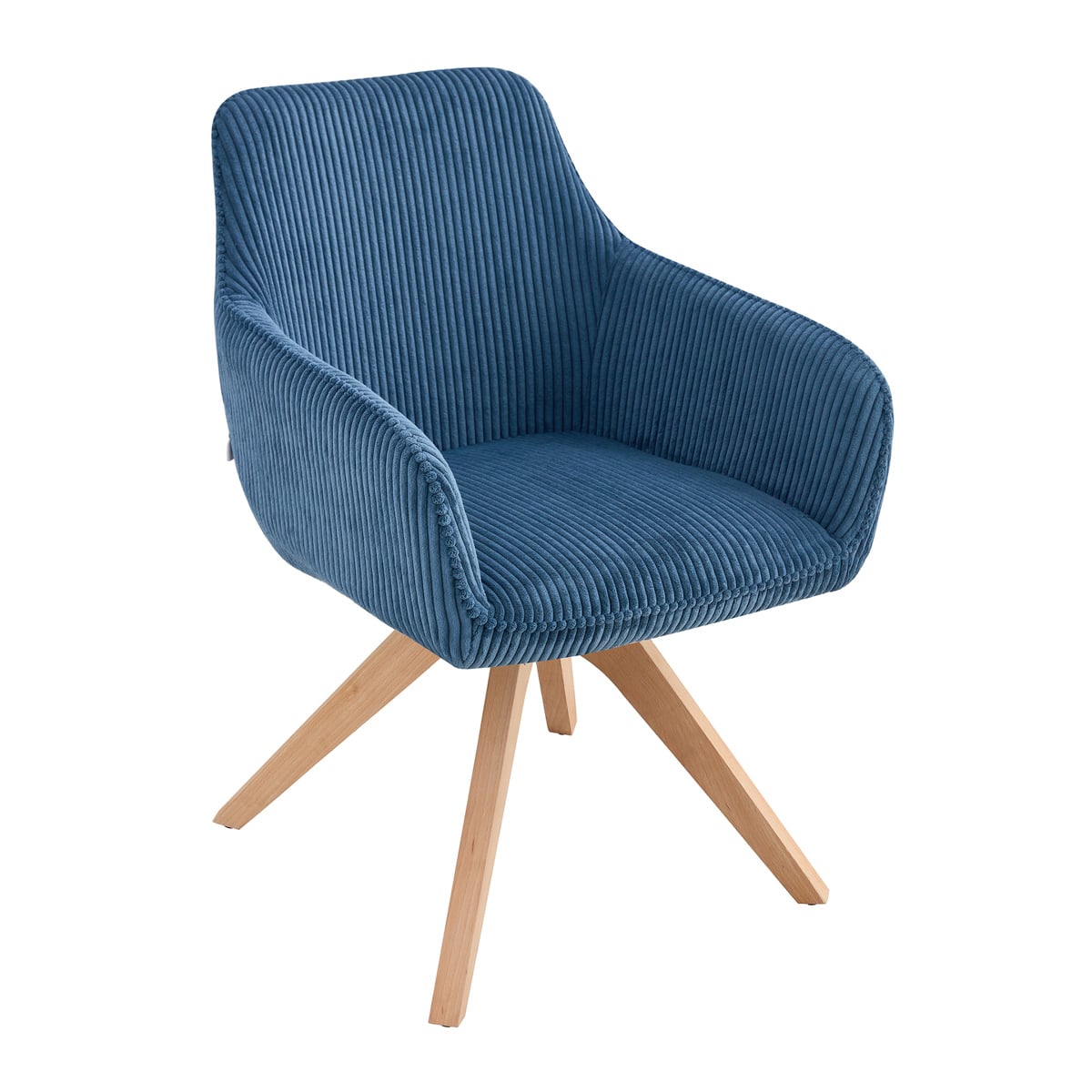 PEMA Corduroy Navy Blue Chair 60x56x82 cm