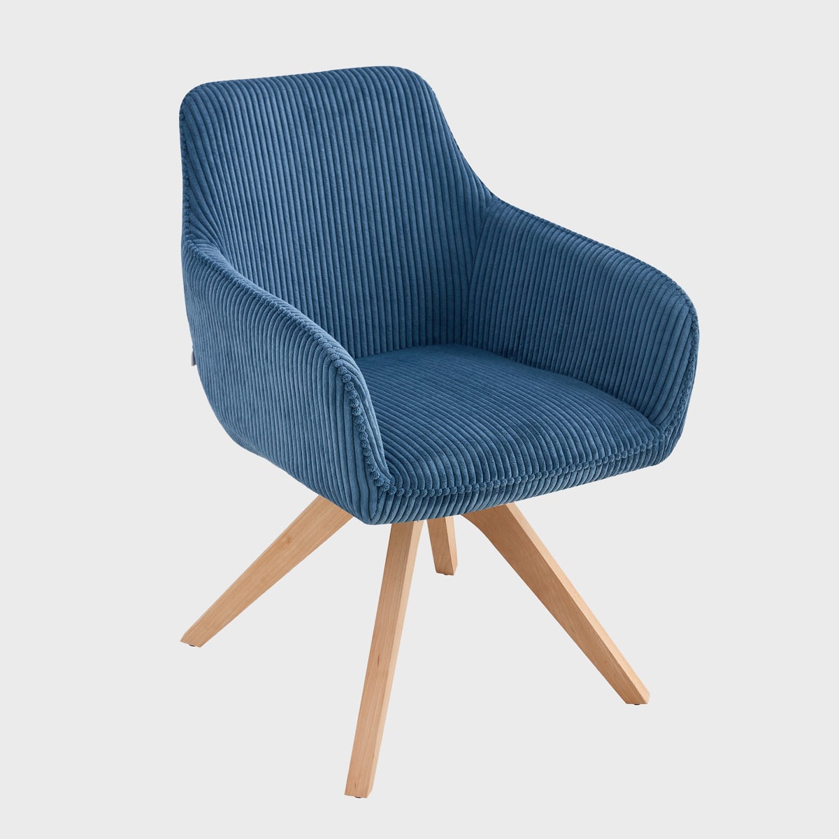 PEMA Corduroy Navy Blue Chair 60x56x82 cm