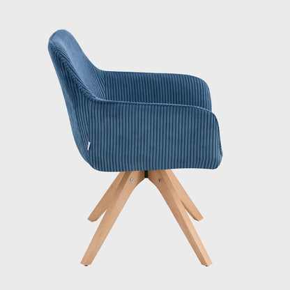 PEMA Corduroy Navy Blue Chair 60x56x82 cm