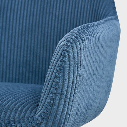 PEMA Corduroy Navy Blue Chair 60x56x82 cm
