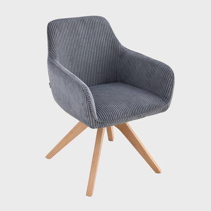 PEMA Corduroy Dark Grey Chair 60x56x82 cm