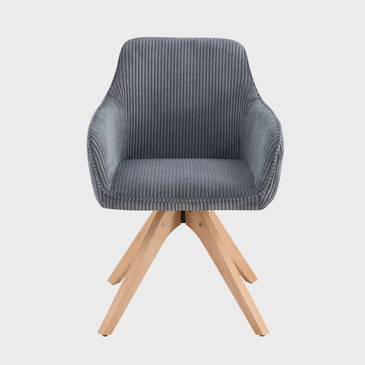 PEMA Corduroy Dark Grey Chair 60x56x82 cm
