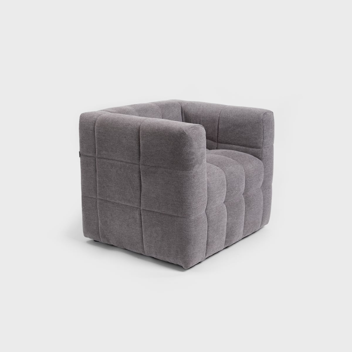 BISKOTO Grey Fabric Armchair 82x70x65 cm