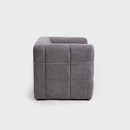 BISKOTO Grey Fabric Armchair 82x70x65 cm