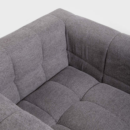 BISKOTO Grey Fabric Armchair 82x70x65 cm