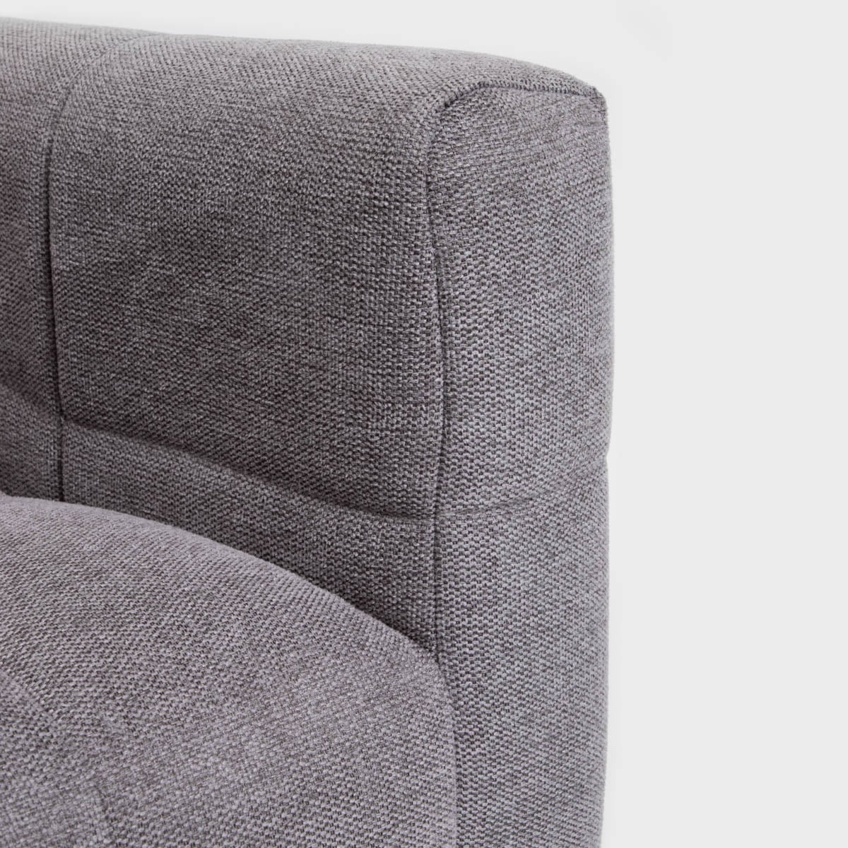 BISKOTO Grey Fabric Armchair 82x70x65 cm