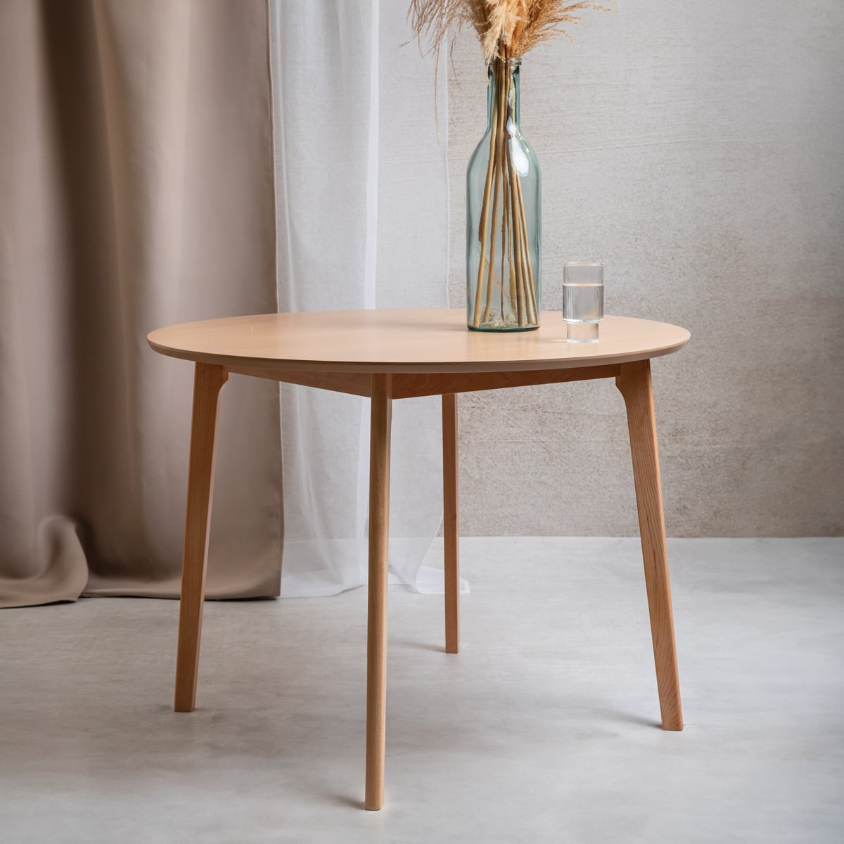MALTI Natural Wood Table 100x100x75 cm by HOMLA