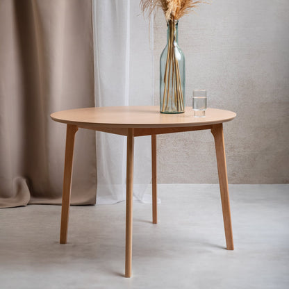 MALTI Natural Wood Table 100x100x75 cm by HOMLA