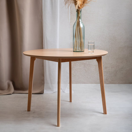 MALTI Natural Wood Table 100x100x75 cm by HOMLA