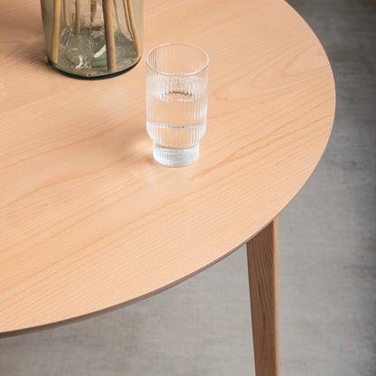 MALTI Natural Wood Table 100x100x75 cm by HOMLA