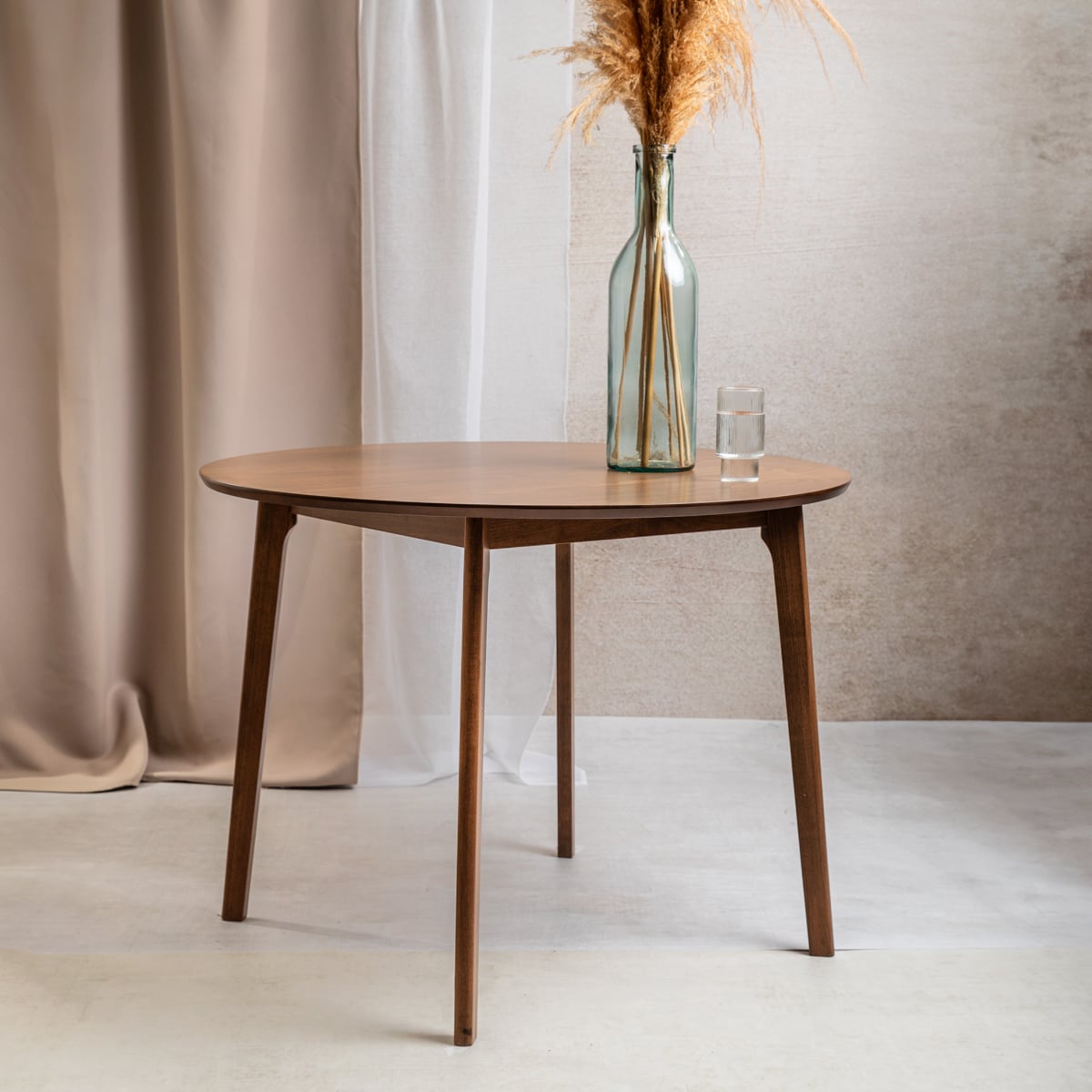 MALTI Brown Table 100x100x75 cm by HOMLA