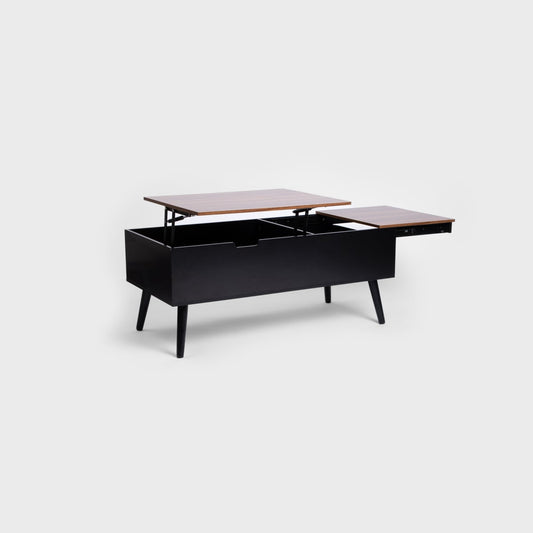 ANZABI Coffee Table with Lift Top Brown 105x50x43 cm