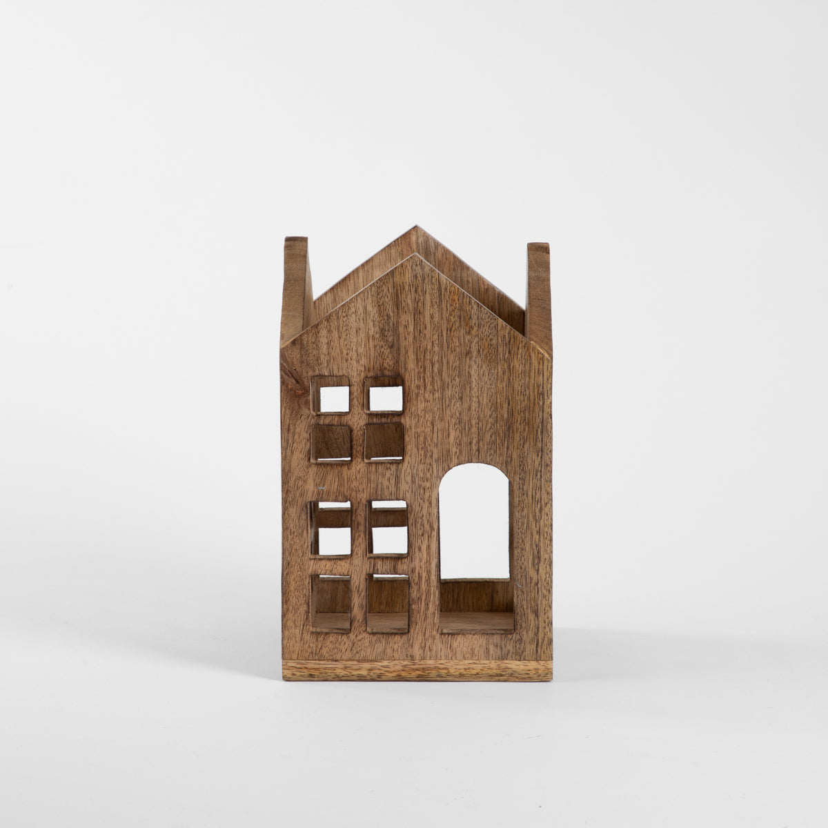 MANGOS Mango Wood Lantern - Decorative Standing Lantern 15x15x23cm
