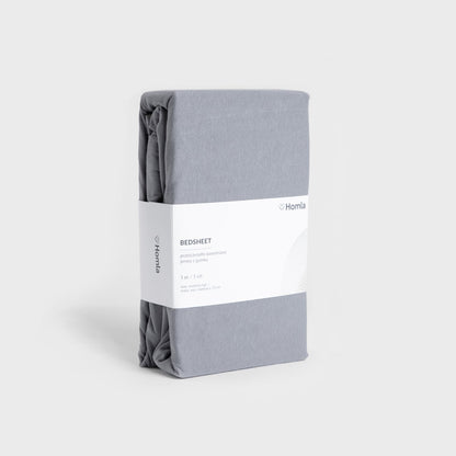 PELLY Jersey Grey Premium Bed Sheet 160x200 cm