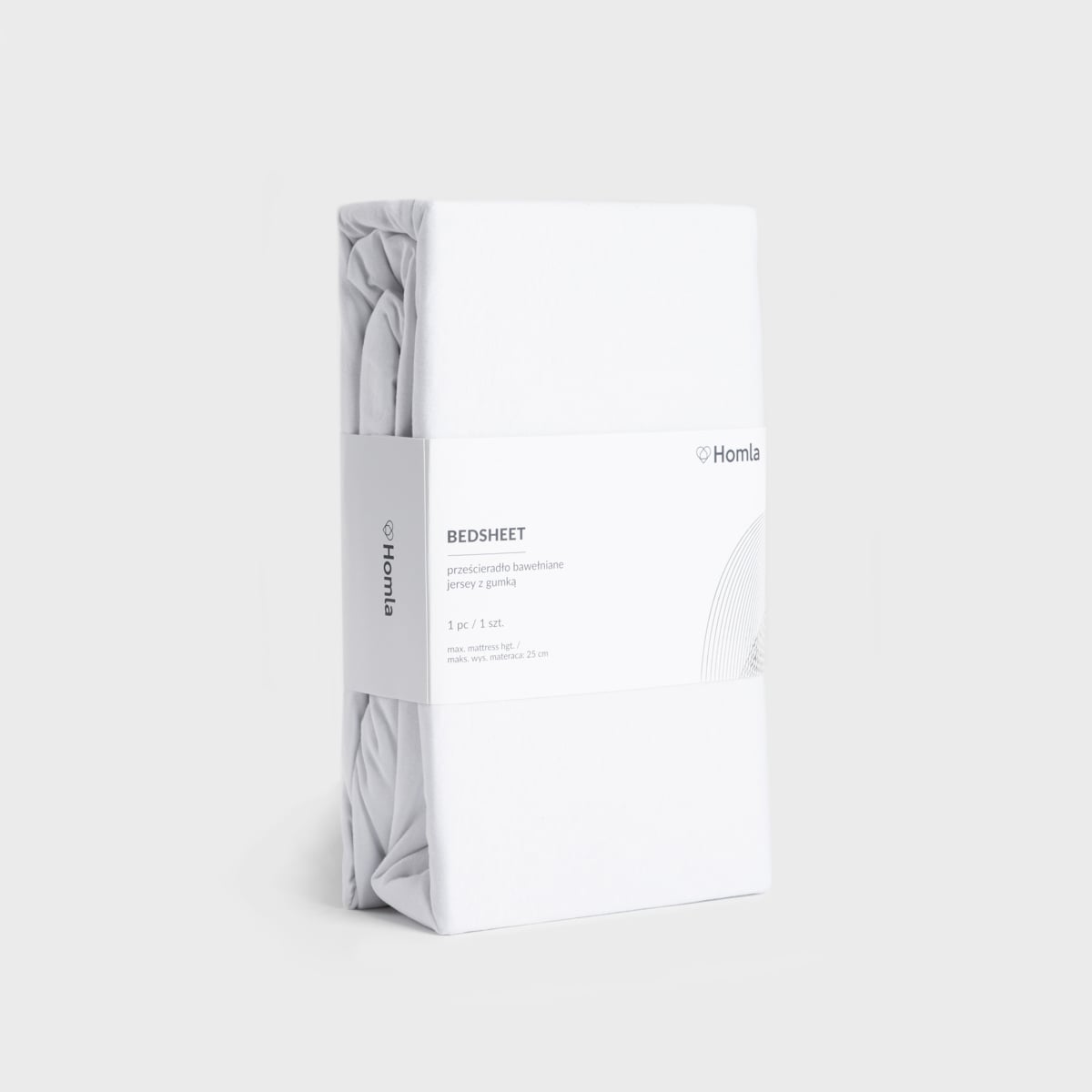 PELLY Jersey White Premium Bed Sheet 160x200 cm