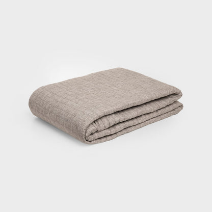 Quilted Grey Striped Bedspread BRISTLES 200x220 cm