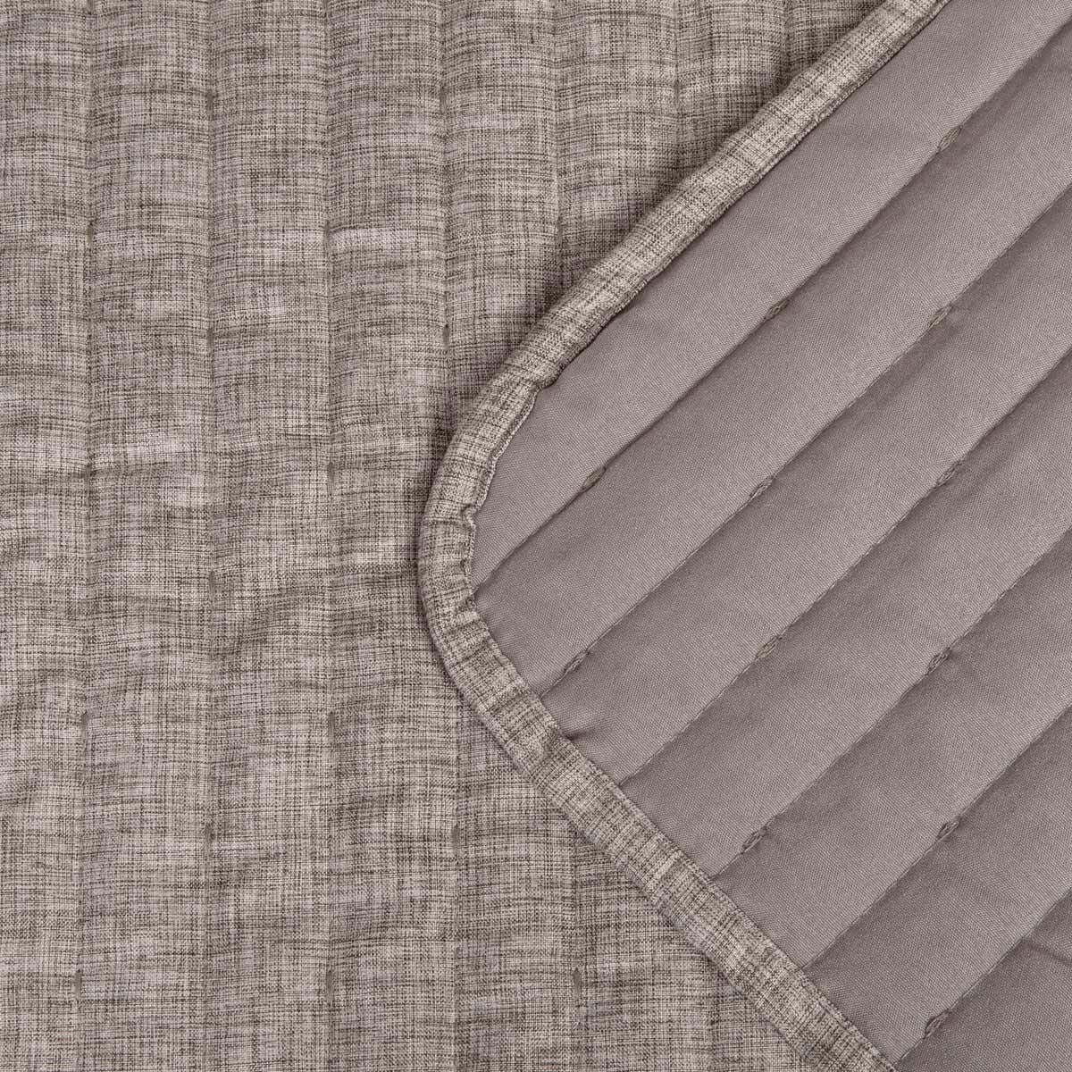 Quilted Grey Striped Bedspread BRISTLES 200x220 cm