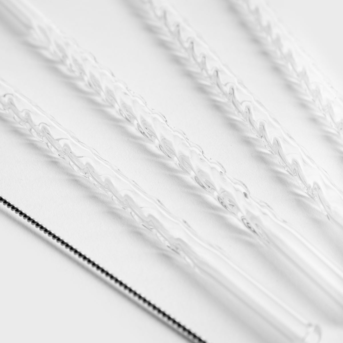 Set of straws Set of 5 ALCOLE Glass Straws with Cleaner