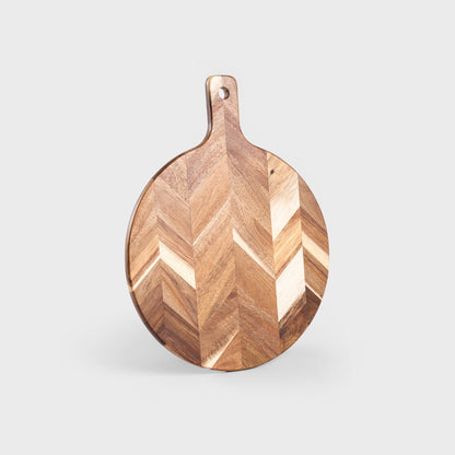 NEVADO Round Herringbone Serving Board 42x31x3 cm