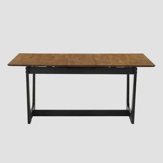 PAHKEL Rubber Wood Folding Table Adjustable 140-175x90x76 cm