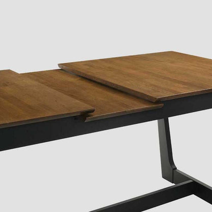 PAHKEL Rubber Wood Folding Table Adjustable 140-175x90x76 cm