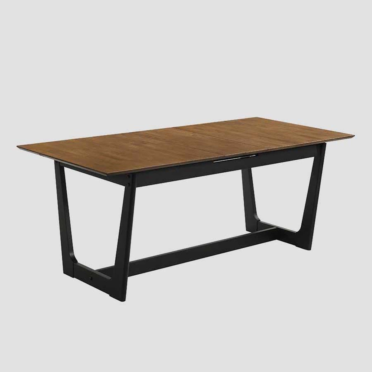 PAHKEL Rubber Wood Folding Table Adjustable 160-195x90x76 cm