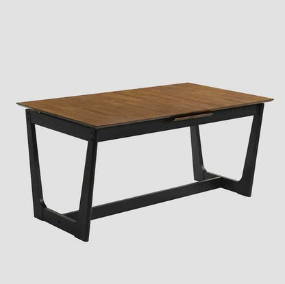 PAHKEL Rubber Wood Folding Table Adjustable 160-195x90x76 cm