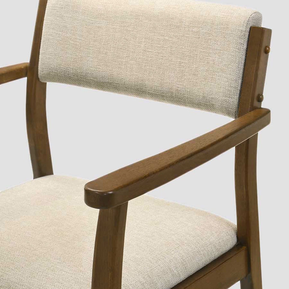 Set of 2 chairs PAHKEL Set of 2 Rubberwood Chairs with Upholstered Seats