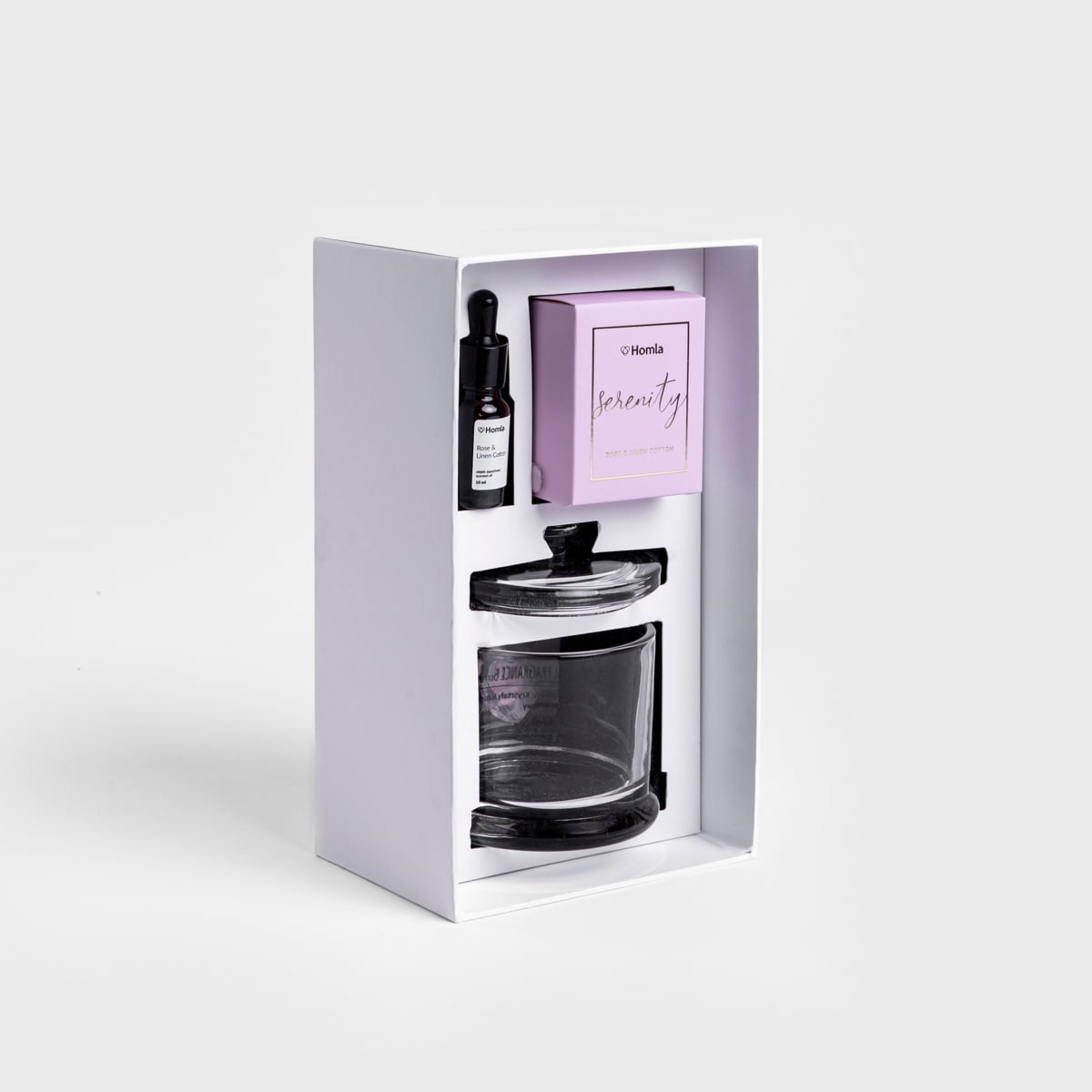 Serenity Fragrance Kit Rose & Linen Cotton 210g + 10ml