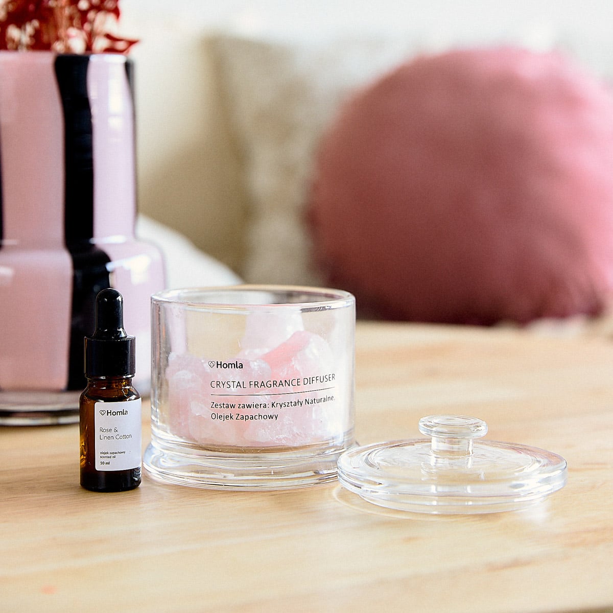 Serenity Fragrance Kit Rose & Linen Cotton 210g + 10ml