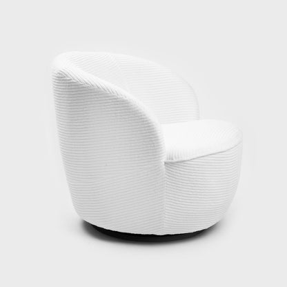 SVINGEN FASO Stucco Swivel White Armchair 65.5x77x69cm