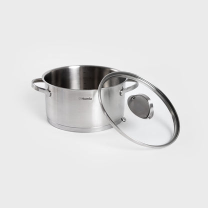 Pots set EATALY Stainless Steel 6-Piece Pot Set with Glass Lids