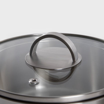 Pots set EATALY Stainless Steel 6-Piece Pot Set with Glass Lids