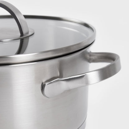 Pots set EATALY Stainless Steel 6-Piece Pot Set with Glass Lids