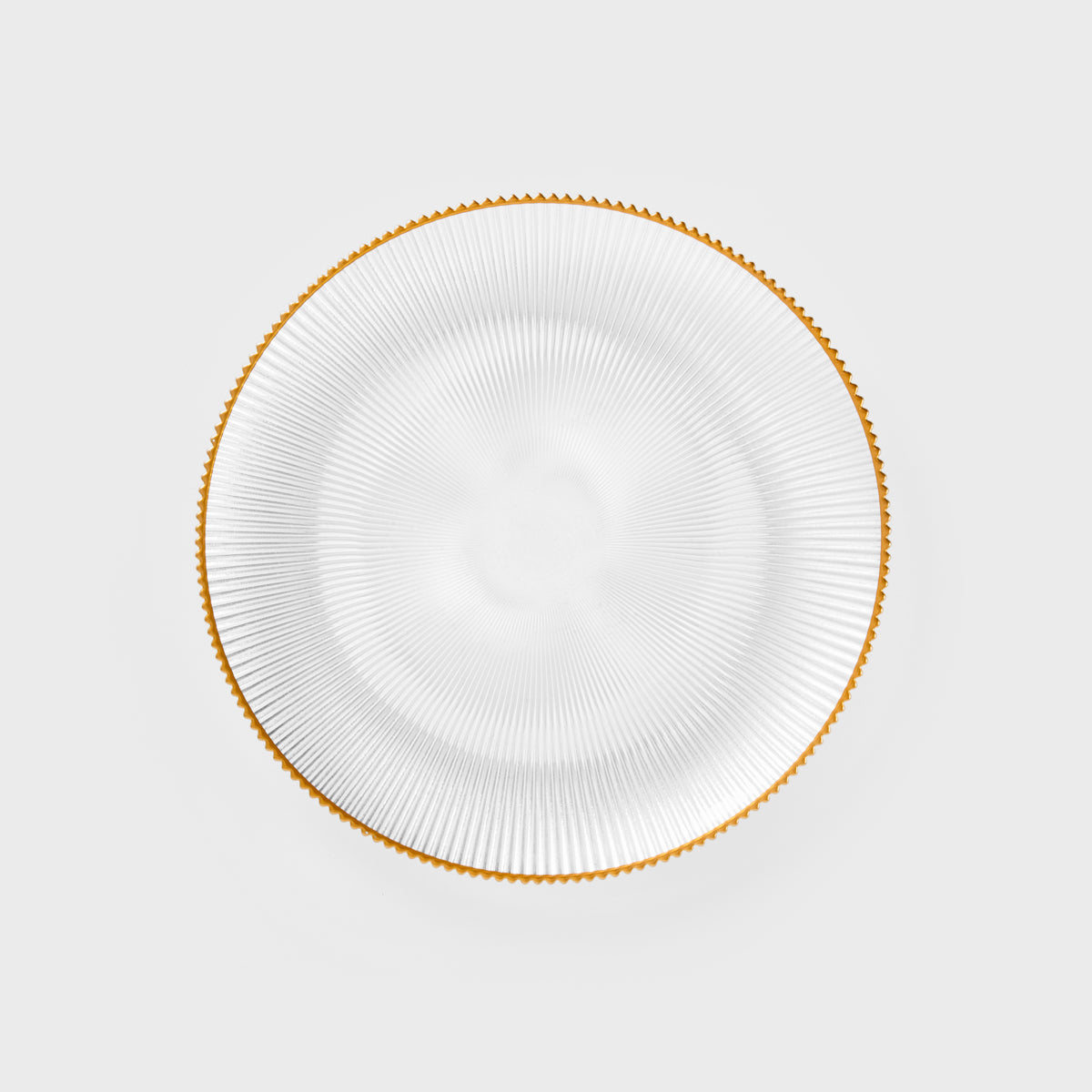 LYNN Glass Dinner Plate 28 cm with Gold Rim