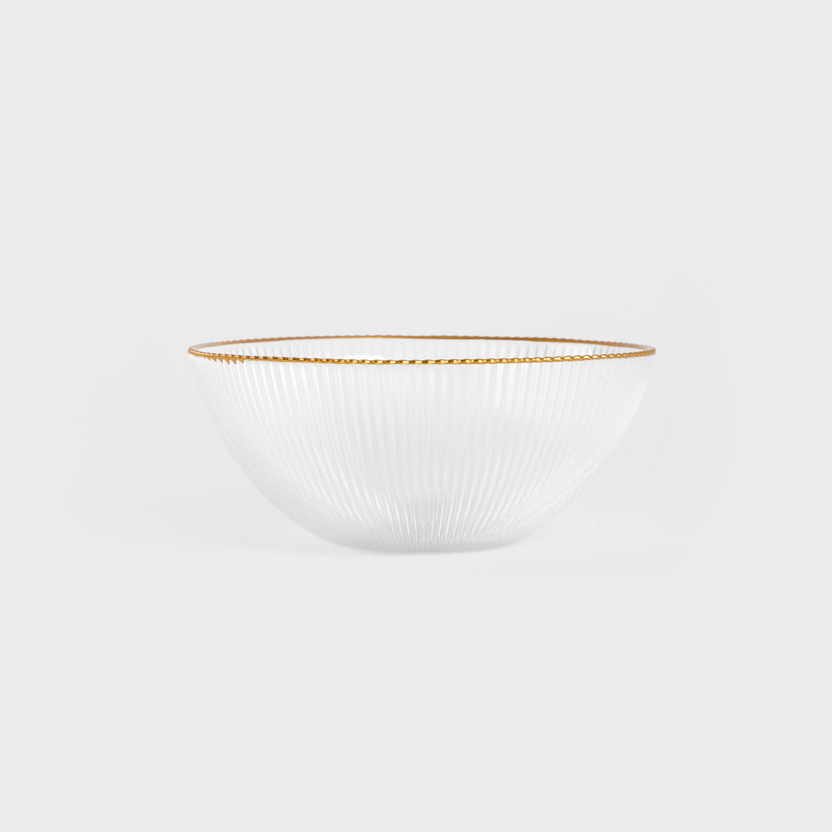 LYNN Small Glass Bowl with Gold Rim 15x7 cm