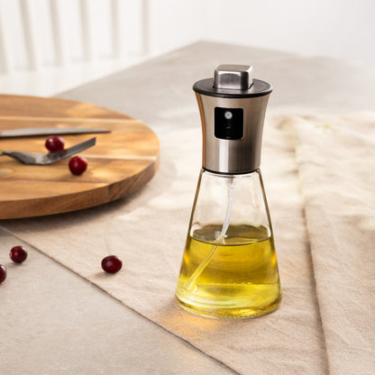 OLIO Oil Dispenser - Glass & Stainless Steel, 16.5 cm