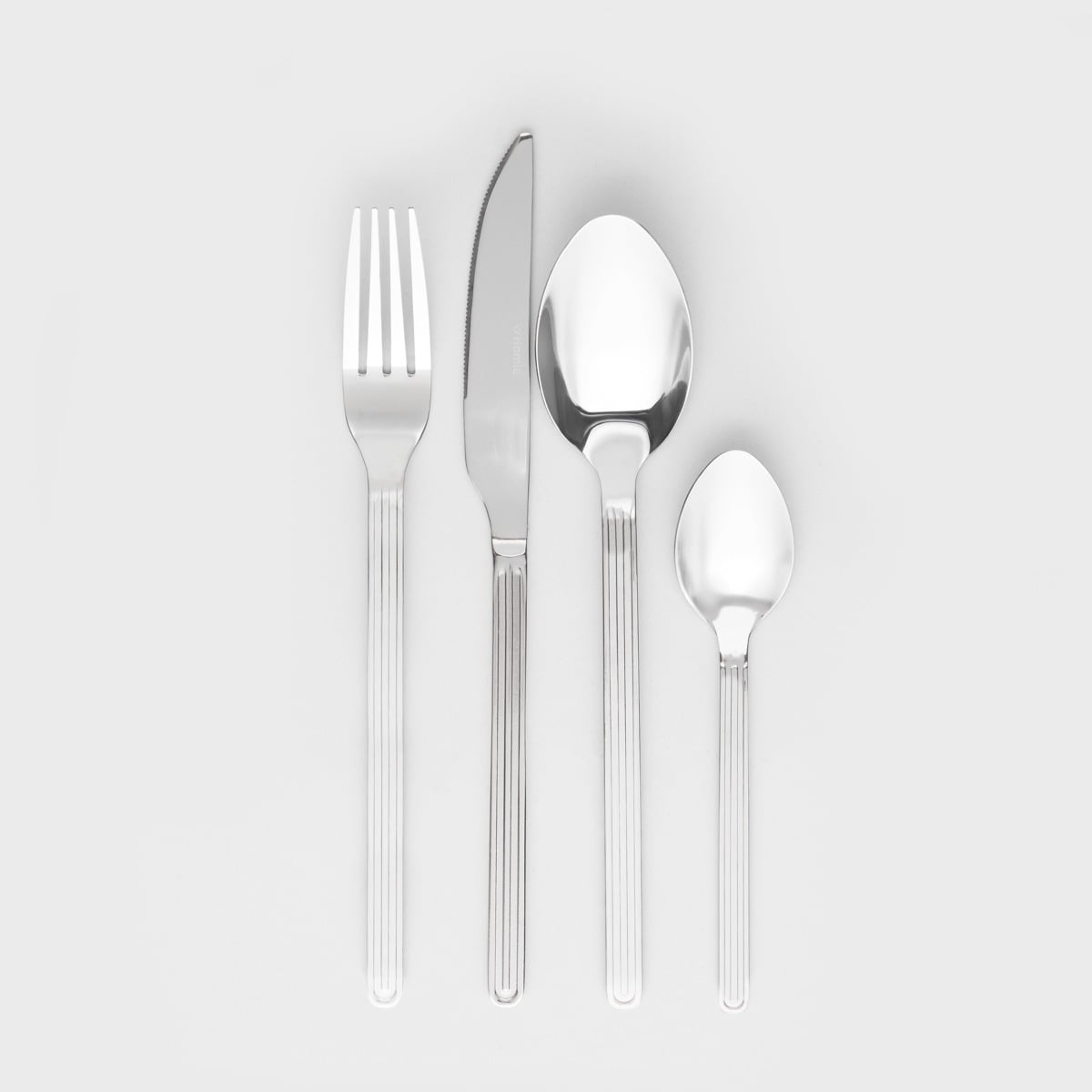 ROOTS Silver Striped 16-Piece Cutlery Set