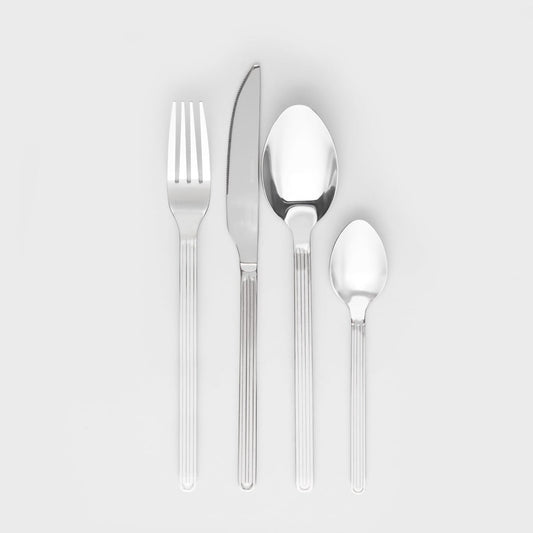 ROOTS Silver Striped 16-Piece Cutlery Set