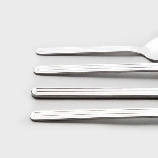 ROOTS Silver Striped 16-Piece Cutlery Set