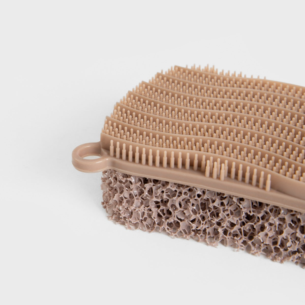 Easy Clean Silicone Double-Sided Sponge Taupe 13x7 cm