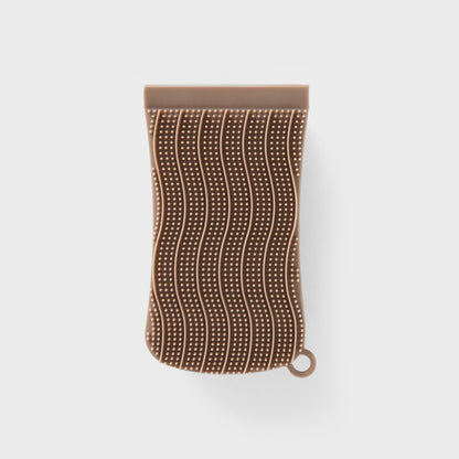 Easy Clean Silicone Double-Sided Sponge Taupe 13x7 cm