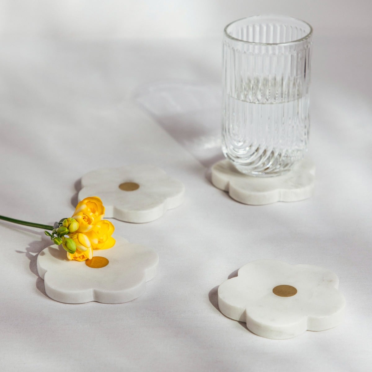 Set of coasters Set of 4 Marble Stripes Coasters - Kitchen Accessories