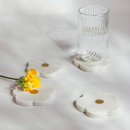 Set of coasters Set of 4 Marble Stripes Coasters - Kitchen Accessories
