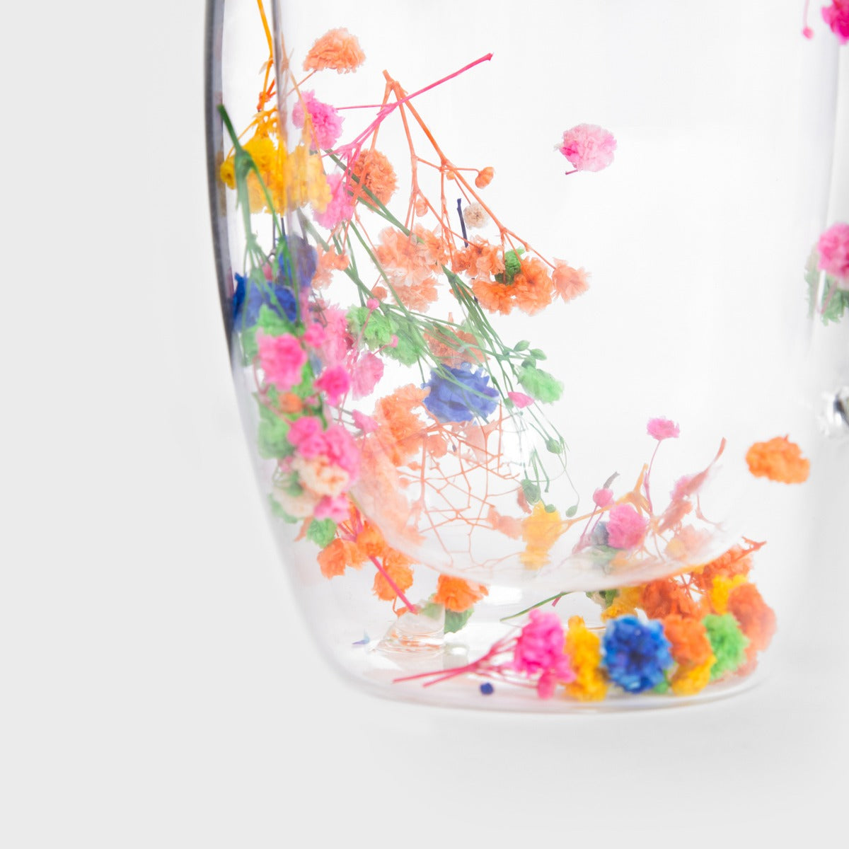 SECO Double Wall Glass Mug with Flower Design 0.35L