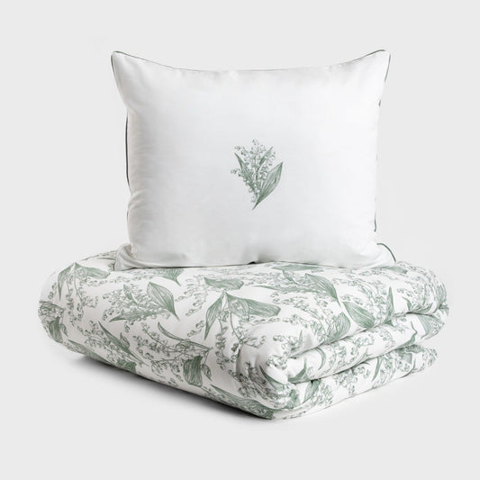CONWALLIE Cotton Lily of the Valley Bedding Set 140x200 cm