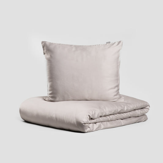 BAMSA Bamboo Grey Bedding Set 160x200 cm with Pillowcases