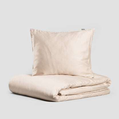 BAMSA Bamboo Beige Bedding Set 220x200 cm with Pillowcases